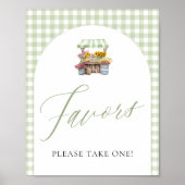 Green Gingham Fresh van de markt geeft de voorkeur Poster (Voorkant)