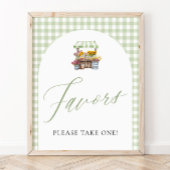 Green Gingham Fresh van de markt geeft de voorkeur Poster