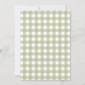 Green Gingham Gekke Goose 1st Birthday Kaart (Achterkant)