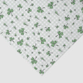 Green Gingham Genderneutrale St Patrick's Day Tissuepapier (Detail)