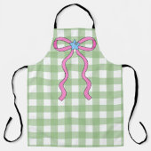 Green Gingham Keuken Schort Ontwerp (Voorkant)