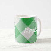 Green Gingham Koffiemok (Voorkant rechts)