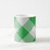 Green Gingham Koffiemok (Center)