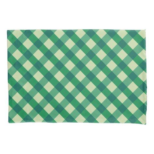 Green Gingham Kussensloop (Voorkant)