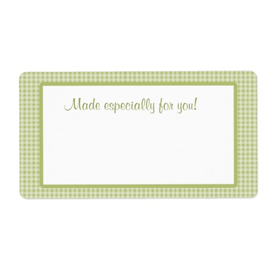 Green Gingham Label (Voorkant)