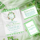 Green Gingham Luier Raffle Informatiekaartje