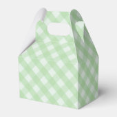 Green Gingham One Lucky Duck Verjaardagsgunstbox Bedankdoosjes (Achterkant)