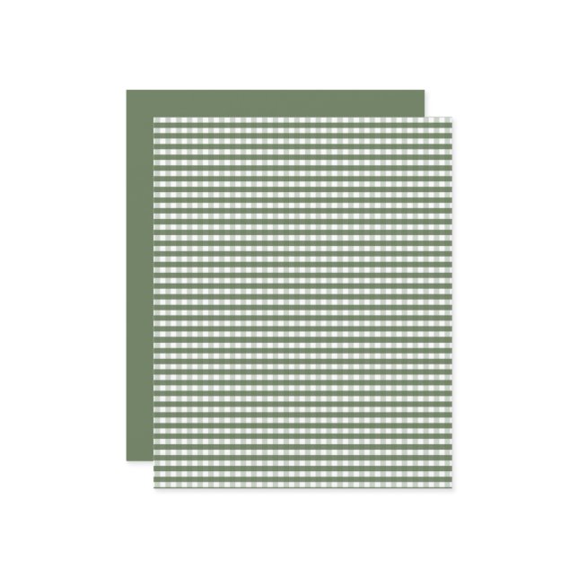 Green Gingham Pattern (Voorkant / Achterkant in situ)