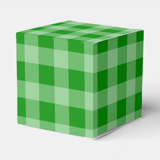 Green Gingham Pattern Bedankdoosjes (Achterkant)