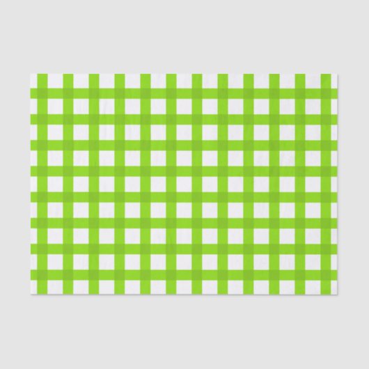 Green Gingham Pattern Tissuepapier (Voorkant)