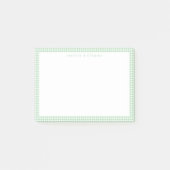 Green Gingham Plaid Post-it® Notes (Voorkant)