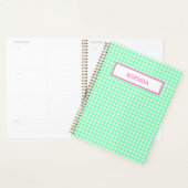 Green Gingham Planner (Display)