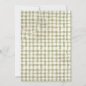 Green Gingham Silly Goose Baby Shower Invitation (Dos)