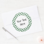 Green Gingham Sticker (Envelop)