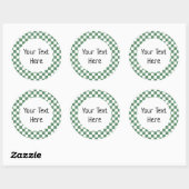 Green Gingham Sticker (Vel)