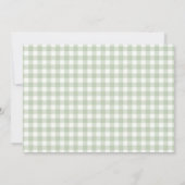 Green Gingham Two Silly Goose Birthday Invitation (Dos)