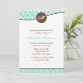 Green Giraffe Pattern Birthday Kaart (Staand voorkant)