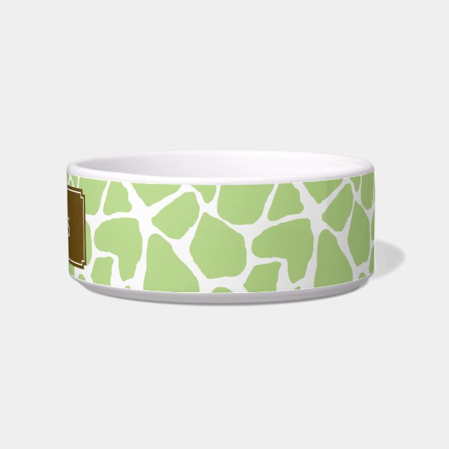 Green Giraffe Pattern Voerbakje (Rechts)