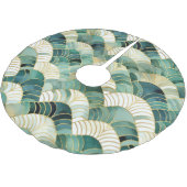 Green Glam Gold Abstract Kerstboom Rok (Gekanteld)