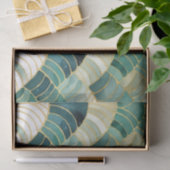 Green Glam Gold Abstract Tissuepapier (Geschenk)