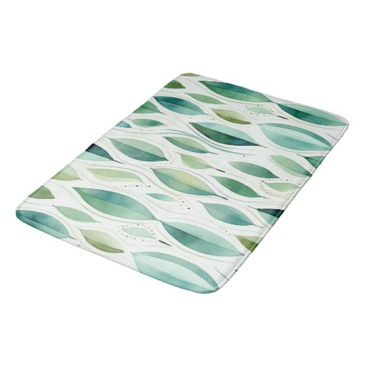 Green Glam Gold Bladeren Abstract Badmat (Gekanteld)