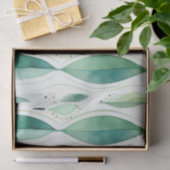 Green Glam Gold Bladeren Abstract Tissuepapier (Geschenk)