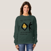 Green 'Gleam in Eye' Sweatshirt de base Boomerangé (Devant entier)