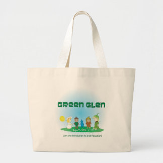 Green Glen Gang organic bag 1 Grote Tote Bag