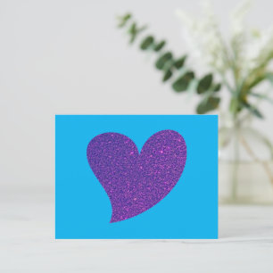 Green Glitter Heart Feestdagenkaart