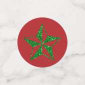 Green Glitter Kerstster Confetti (Kleine voorkant)