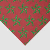 Green Glitter Kerstster Tissuepapier (Detail)