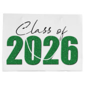 Green Glitter Klasse van 2026 Groot Cadeauzakje (Achterkant)