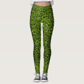 Green Glitter Leopard Pattern Leggings (Voorkant)