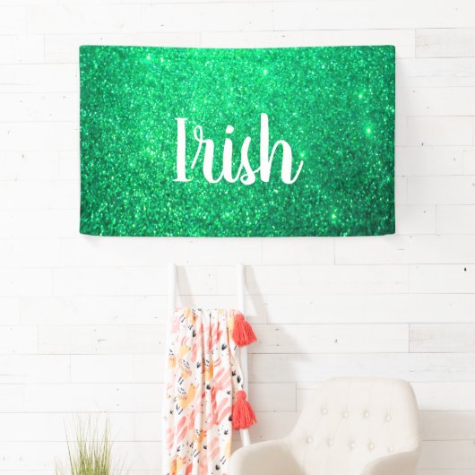 Green Glitter St Patrick's Day Irish Trendy Cool Spandoek (Insitu)