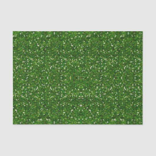Green Glitter Tissue Paper Tissuepapier (Voorkant)