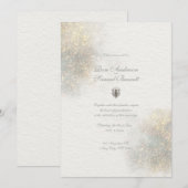 Green Glitter Waterverf Vormen bruiloft Kaart (Voorkant / Achterkant)