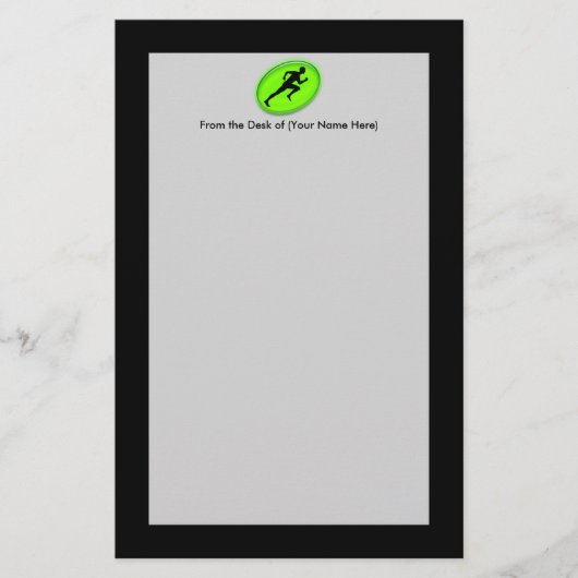 Green Glow Fitness Logo Briefpapier (Voorkant)