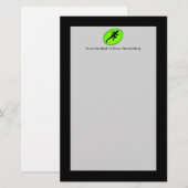 Green Glow Fitness Logo Briefpapier (Voorkant / Achterkant)