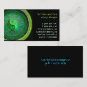 Green Glow Yin Yang Tree of Life Visitekaartje (Voorkant / Achterkant)