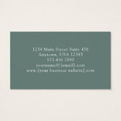 Green Gold Abstract Leaves Business Cards (Dos)