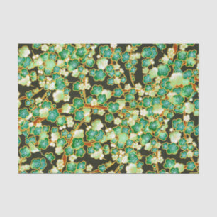 Green Gold Blossom Branches  Origami Floral Tissuepapier