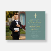 Green Gold Boy Foto First Community Folie Uitnodiging