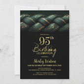 Green Gold Braid 95e verjaardagsfeestje Kaart (Voorkant)