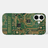 Green Gold Circuit Board Personalized  Case-Mate iPhone Case (Achterkant (horizontaal))