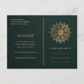 GREEN GOLD CLASSIC MANDALA BEWAART DE DATUM AANKONDIGINGSKAART (Achterkant)