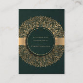 GREEN GOLD CLASSIC  MANDALA KETTING DISPLAY VISITEKAARTJE (Achterkant)
