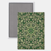 Green Gold Decorative Magnet Magneet (Voorkant / Achterkant)