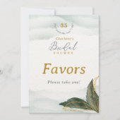 Green Gold Fête des mariées Privilégie la carte ta (Devant)