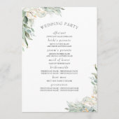 Green Gold Feuilles Élégant programme de mariage (Dos)