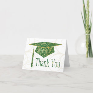 Green & Gold Floral Pet Hartelijk dank Bedankkaart